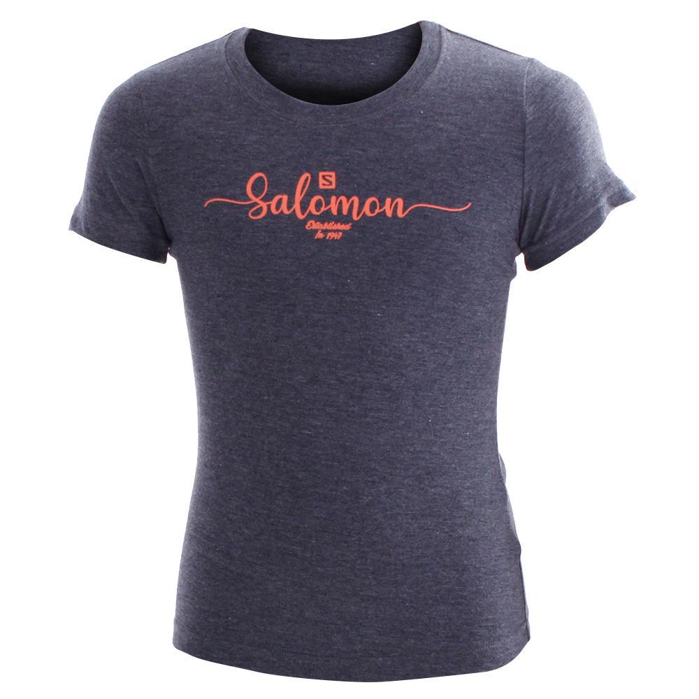 Camisetas Salomon Niños Gris - Salomon Argentina VINTAGE SS G,150637-BZO